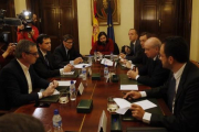 Reunión del pacto antiyihadista este sábado en el ministerio del Interior.-AGUSTÍN CATALÁN