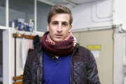 Fernando Llorente en el vestuario del Burgos CF ayer por la tarde.-RAÚL G. OCHOA