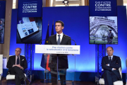El primer ministro francés, Manuel Valls, durante la presentación del nuevo paquete de medidas contra la radicalización.-AFP / ERIC FEFERBERG
