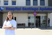 Natalia Karandiuk abandonó Ucrania y trabaja como oftalmóloga en el hospital Santiago Apóstol de Mirada. ICAL