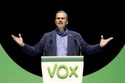 El secretario general de Vox, Javier Ortega Smith, en el acto de su partido en el Palacio de Vistalegre de Madrid, el pasado octubre.-EFE / PABLO AGUILAR