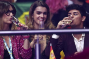 Amaia y Alfred, tras su actuación-ARMANDO FRANCA