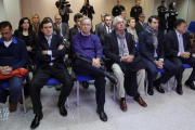 Los acusados del 'caso Nóos', en la primera sesión del juicio, el pasado 11 de enero.-EFE