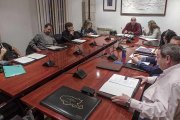 La corporación treviñesa durante la celebración, el pasado 16 de diciembre, del Pleno en el que Argote hizo efectiva su dimisión como alcalde.-S. O.