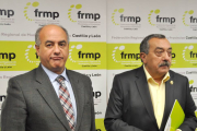 García Nieto (izq.) y Campo durante la rueda de prensa tras la Comisión Ejecutiva en Miranda.-E. M.