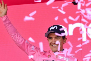 Richard Carapaz, líder del Giro.-EFE
