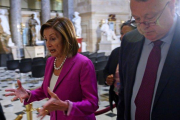 Nancy Pelosi, líder de los demócratas en la Cámara Baja de los EEUU.-AFP
