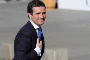 Pablo Casado llega al Congreso.-JUANJO MARTÍN / EFE