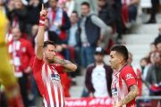 El atlético Saúl celebra el 1-0 ante el Leganés.-X00213