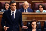 El presidente del Gobierno durante su intervención en la sesión de control.-BALLESTEROS (EFE)