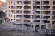 Estado en el que quedó la Casa Cuartel de la Guardia Civil tras la explosión el 29 de julio de 2009.-Israel L. Murillo