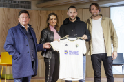 Un momento de la presentación del acuerdo con la Fundación Caja de Burgos.SANTI OTERO