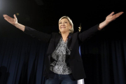 La candidata de la extrema derecha a las elecciones presidenciales francesas, Marine Le Pen, durante un acto de campaña.-EFE