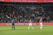 Aficionados del AS Monaco en el partido del domingo en el parque de los Príncipes frente al PSG.-TWITTER AS MONACO