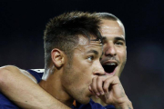 Neymar celebra su gol.-EFE