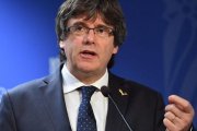 Carles Puigdemont durante la conferencia de prensa que ha ofrecido, este mediodía, en Bruselas.-EMMANUEL DUNAND (AFP)