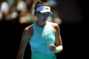 Muguruza, en uno de los partidos que disputó en el pasado Open de Australia.-LUKAS COCH / EFE