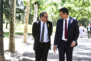 Encuentro de los presidentes Quim Torra y Pedro Sánchez.-RUBÉN MORENO