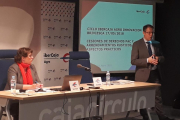 El gerente Comercial de Negocio Agroalimentario de la Dirección Territorial de La Rioja, Burgos y Guadalajara, Julian León, inauguró la jornada.-ECB
