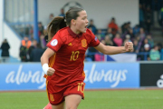 Fotografía facilitada por la UEFA  de la jugadora de fútbol Claudia Pina  máxima goleadora histórica de la seleccion sub 17 con 27 goles en 22 partidos .-UEFA