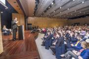 El presidente del Gobierno interviene en las jornadas sobre industria organizadas por UGT y que se celebraron en el salón de actos de la Casa del Cordón.-ISRAEL L. MURILLO