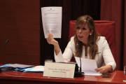Alicia Sánchez-Camacho, durante su comparecencia ante la 'comisión Pujol', este viernes.-Foto: FERRAN NADEU