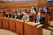El presidente de la Junta, Alfonso Fernández Mañueco, al inicio del debate de política general de la Junta de Castilla y León en las Cortes.- ICAL