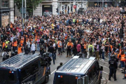 Manifestación de los CDR y la izquierda radical, en la plaza Urquinaona.-ÁNGEL GARCÍA