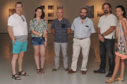 De i. a d., Javier Álvarez Cobb, Iris Justo, Víctor Ludeña, Julián Vega, Regue Fernández y Estela Rojo, en el CAB.-Israel L. Murillo