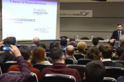 José Mellado, de la Fundación Caja de Burgos, durante la jornada.-ICAL