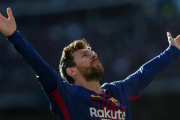 Messi celebra el gol que anotó en el clásico del 23 de diciembre.-/ RODRIGO JIMÉNEZ