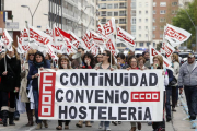 Manifestación de los trabajadores de Hostelería, sector con el convenio prorrogado desde 2012.-RAÚL G. OCHOA