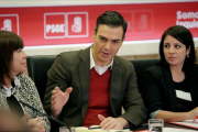 Pedro Sánchez ha presidido este martes la reunión de la ejecutiva federal del PSOE.-JOSÉ LUIS ROCA