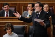 Mariano Rajoy interviene en el pleno del Congreso.-JUAN MANUEL PRATS