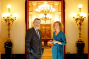 El presidente del Senado, Manuel Cruz, junto a Meritxell Batet, presidenta del Congreso.-JOSÉ LUIS ROCA