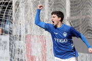 Omar Álvarez celebra el gol conseguido la pasada campaña con el Socuéllamos.-