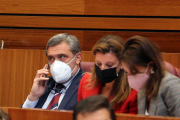 El procurador de Por Ávila, Pedro Pascual, durante un Pleno de las Cortes. ICAL