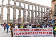 Protesta de los hosteleros segovianos. ICAL