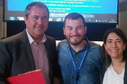 David Sáinz-Aja (centro) en una reunión de la Red deCiudades por el Clima.-ECB