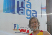 Emiliano Moro, miembro del Club Atletisme Gavà, en el Mundial de Atletismo Máster de Málaga-@ATLETISMEGAVA