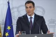 El presidente del Gobierno, Pedro Sánchez, en la Moncloa.-DAVID CASTRO