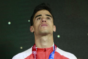 Jesús Gómez con el bronce logrado en el Europeo.-RFEA