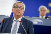 Jean-Claude Juncker, durante su discurso del estado de la UE en el Parlamento Europeo en Estrasburgo, el miércoles 13 de septiembre.-EFE / MATHIEU CUGNOT