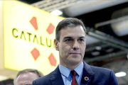 Pedro Sánchez, este viernes durante su visita a Fitur.-DAVID CASTRO