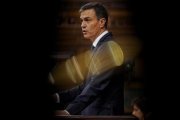 El presidente del Gobierno, Pedro Sánchez, comparece en el Congreso para dar cuenta de la venta de armas a Arabia Saudí.-JOSÉ LUIS ROCA