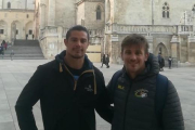Los hermanos Santi y Facundo Salas posan durante su estancia en Burgos.-ECB