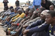 Inmigrantes africanos en la frontera de México con los Estados Unidos.-ANSA