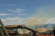 El fuego generó una columna de humo que podía verse desde distintos puntos de la capital-Protección Civil