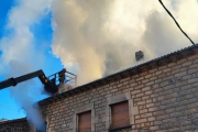 Incendio en una vivienda de Palacios de la Sierra. REDES SOCIALES DE PALACIOS DE LA SIERRA