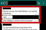 Captura del chat de policías locales de Mataró.-